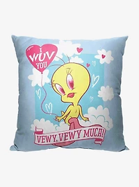 Looney Tunes Wuv You Vewy Much Throw Pillow