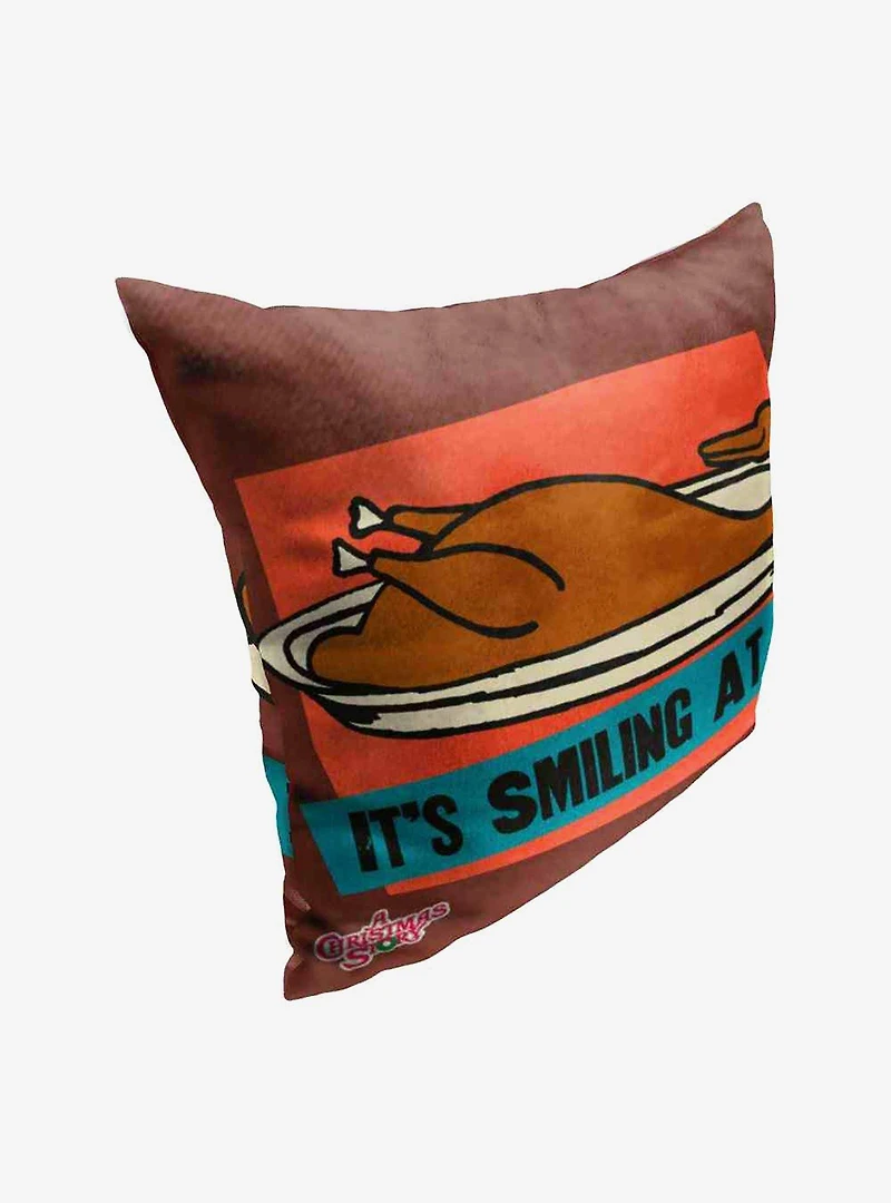 A Christmas Story Its Smiling At Me Throw Pillow