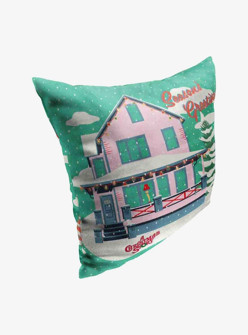 A Christmas Story Seasons Greetings Throw Pillow