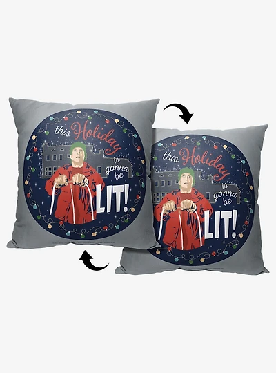 Christmas Vacation Lit Holiday Throw Pillow