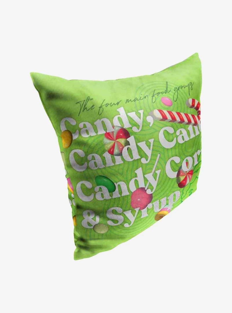Elf The Four Food Groups Throw Pillow