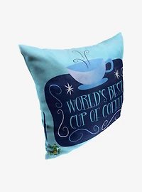 Elf World's Best Coffee Throw Pillow