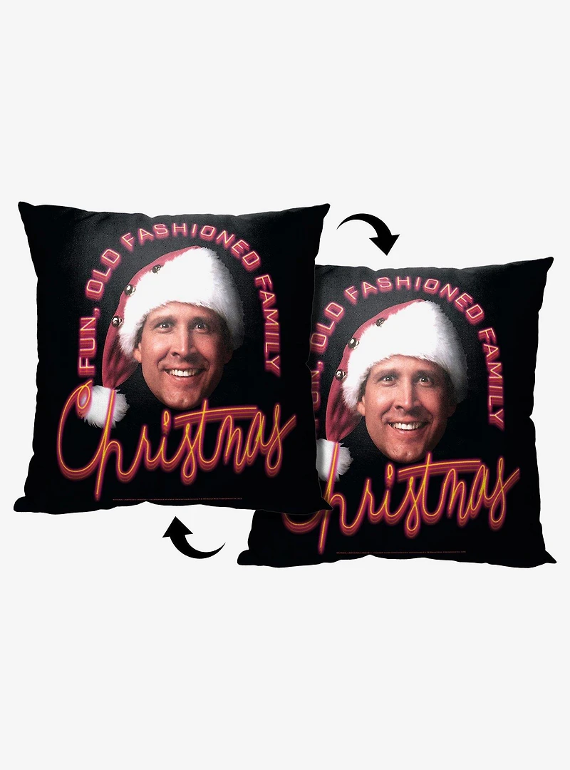 Christmas Vacation Fun Old Fashioned Family Christmas Throw Pillow