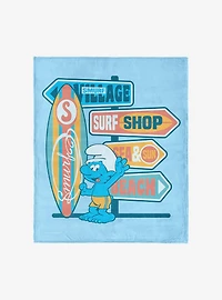 Smurfs Surf Shop Silk Touch Throw Blanket