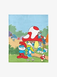 Smurfs Classic Village Silk Touch Throw Blanket