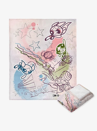 Powerpuff Girls Save Townsville Silk Touch Throw Blanket