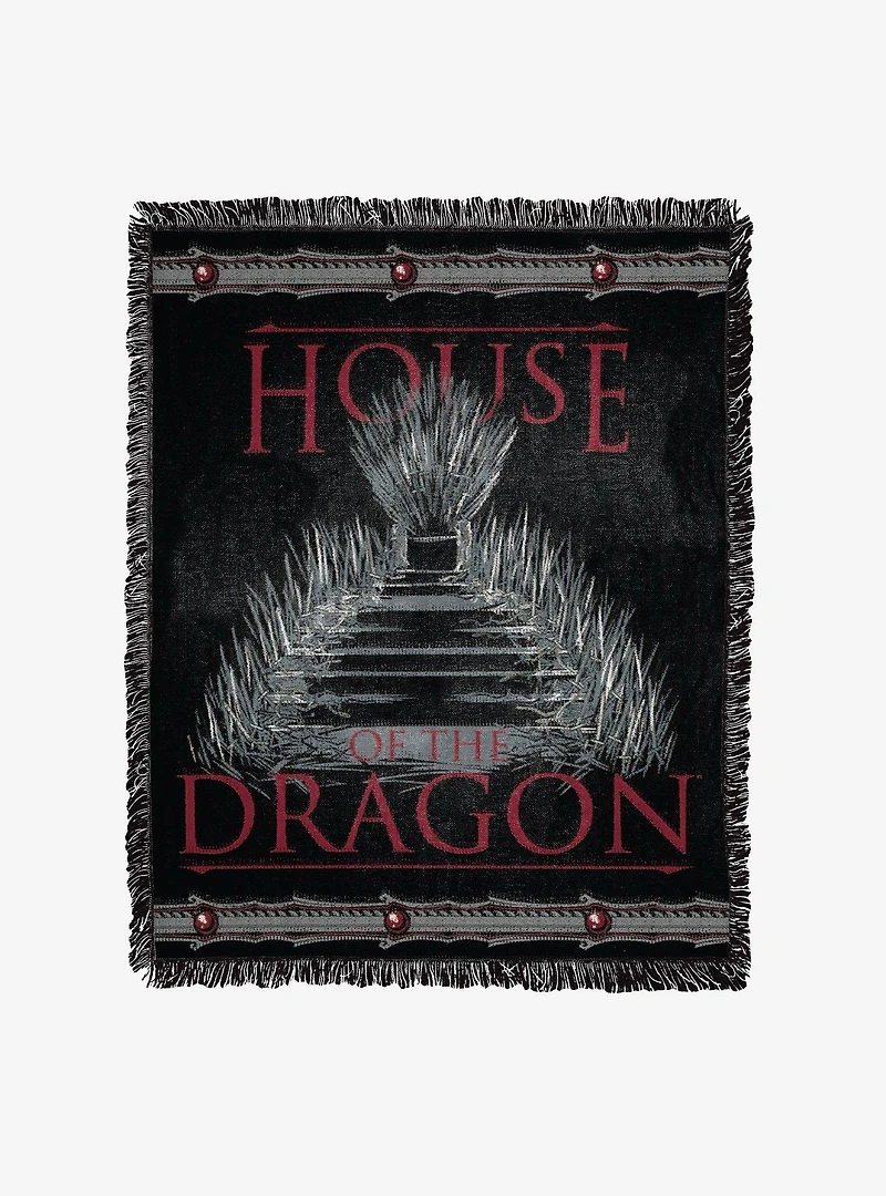 House of the Dragon Iron Throne Jacquard Throw Blanket