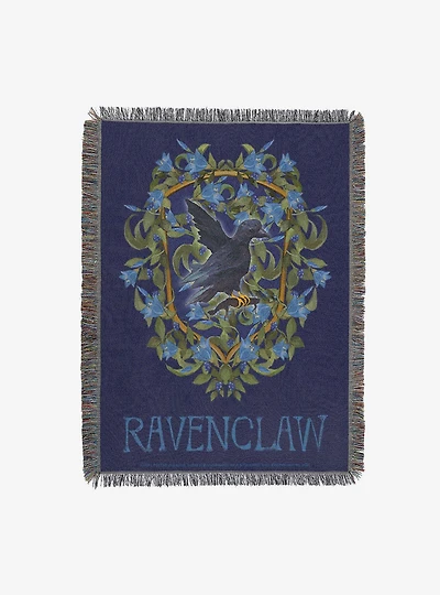 Harry Potter Floral Ravenclaw Tapestry Throw Blanket