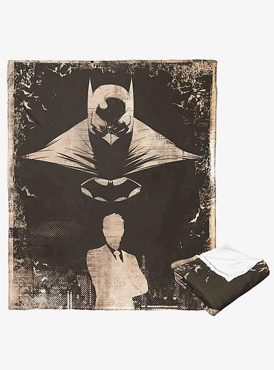 DC Comics Batman Secret Identity Silk Touch Throw Blanket