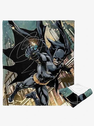 DC Comics Batman Swinging In Silk Touch Throw Blanket