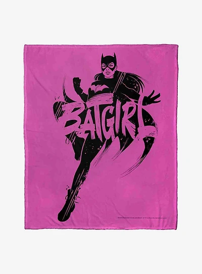 DC Comics Batman Batgirl Inked Silk Touch Throw Blanket