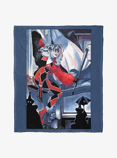 DC Comics Batman Breaking Glass Silk Touch Throw Blanket