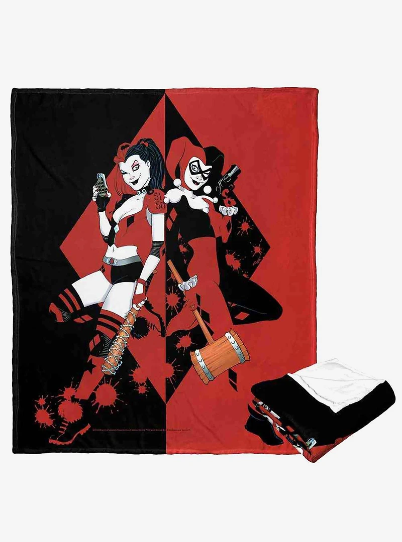 DC Comics Batman Classic And The Remix Silk Touch Throw Blanket