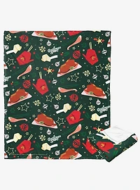 A Christmas Story Duck Dinner Silk Touch Throw Blanket
