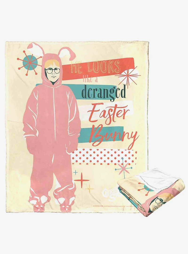 A Christmas Story Derranged Easter Bunny Silk Touch Throw Blanket