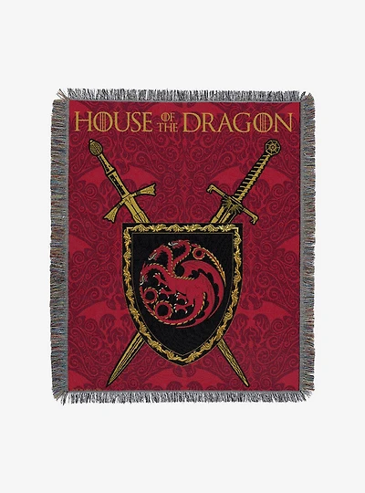 House of the Dragon Remember Blood Woven Tapestry Throw Blanket