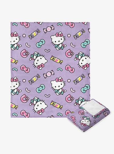 Hello Kitty Candy Cute Micro Raschel Throw Blanket