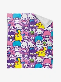 Hello Kitty Peace and Love Silk Touch Sherpa Throw Blanket
