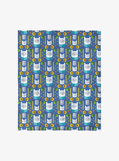 Adventure Time Finn Repeat Silk Touch Throw Blanket