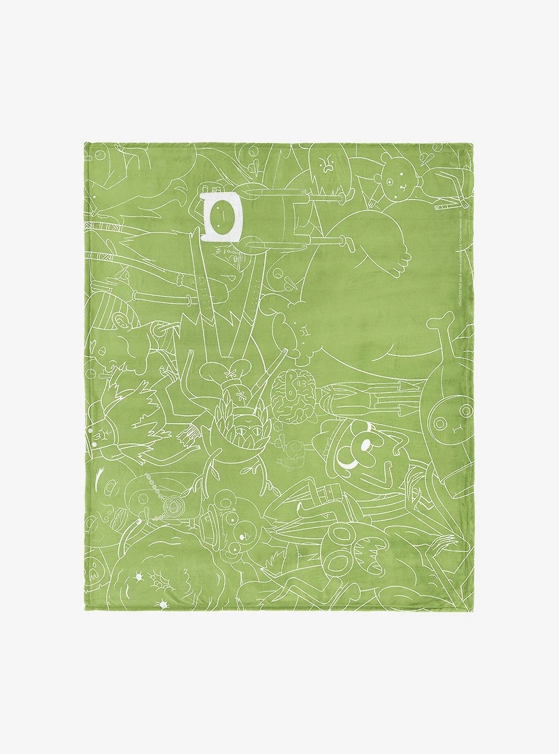 Adventure Time Friends All Over Silk Touch Throw Blanket