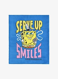 SpongeBob SquarePants Serving Up Smiles Silk Touch Throw Blanket