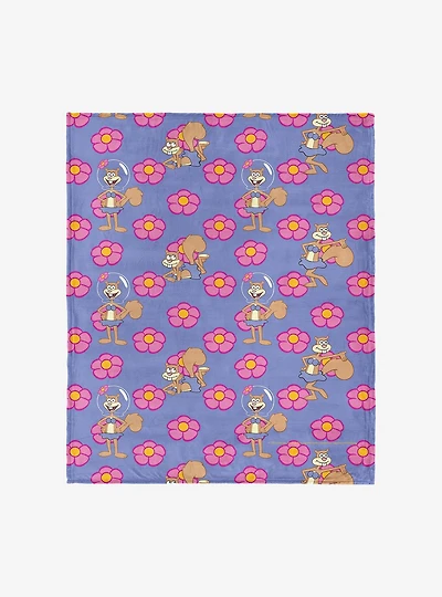 SpongeBob SquarePants Sandy Pattern Silk Touch Throw Blanket