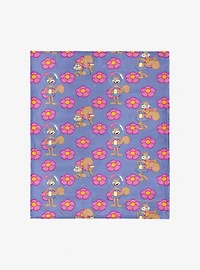 SpongeBob SquarePants Sandy Pattern Silk Touch Throw Blanket