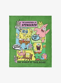 SpongeBob SquarePants Adventures Of Sb Silk Touch Throw Blanket