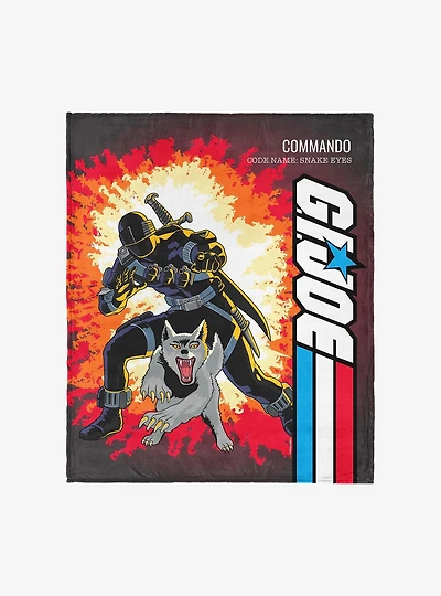 GI Joe Classic Flashback Snake Eyes Silk Touch Throw Blanket