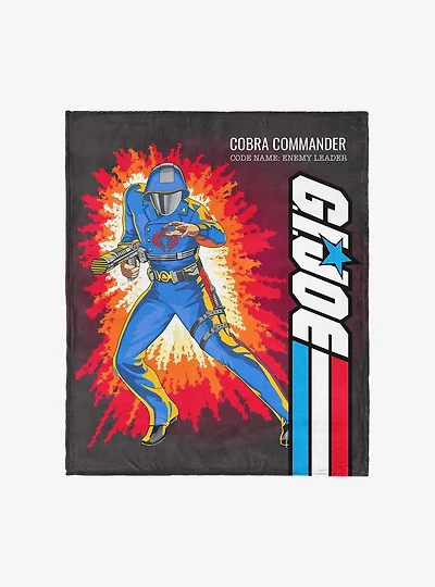 GI Joe Classic Flashback Cobra Commander Silk Touch Throw Blanket