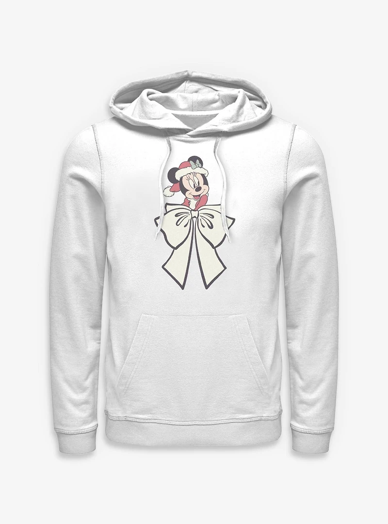 Disney Minnie Mouse Mrs Claus Bow Hoodie