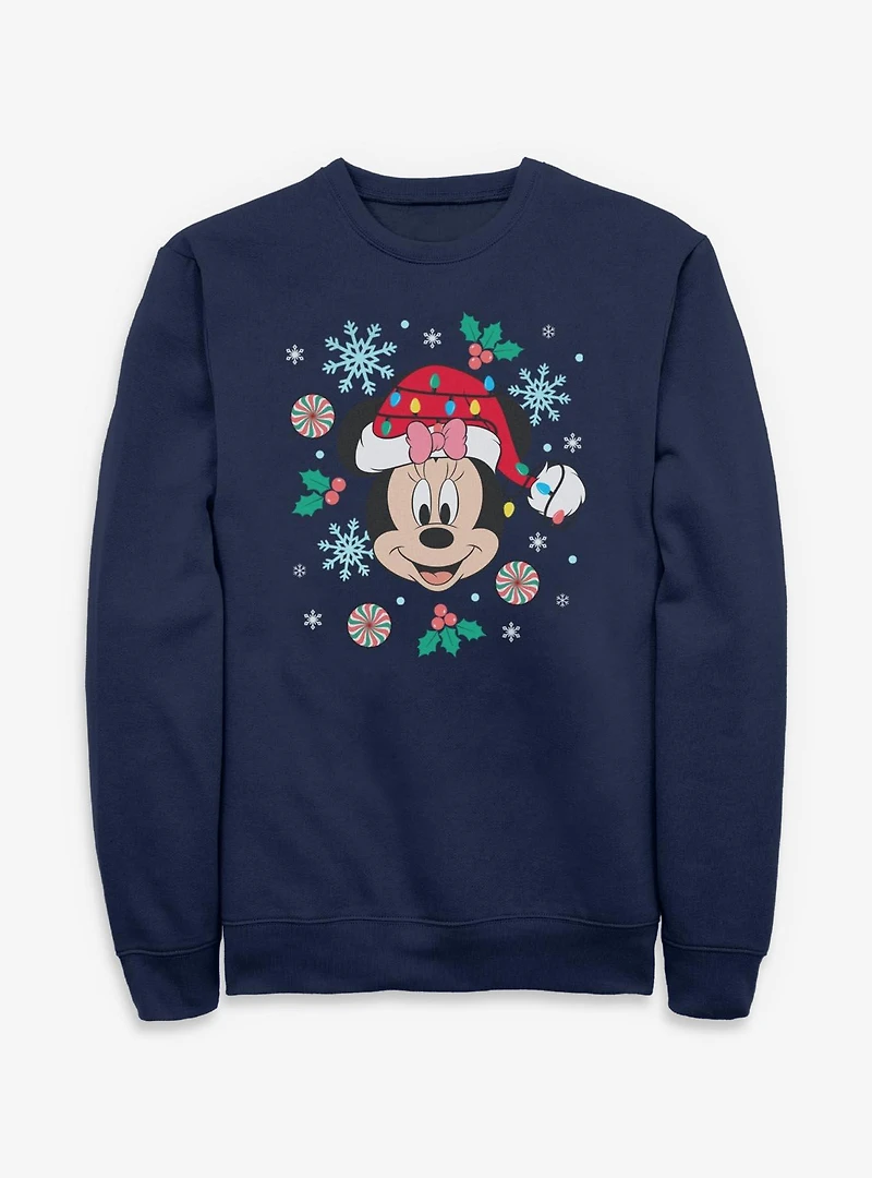 Disney Minnie Mouse Snowflakes & Candy Sweatshirt