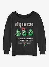 Dr. Seuss How The Grinch Stole Christmas Stealing Womens Slouchy Sweatshirt