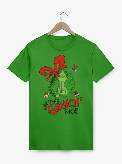 Dr. Seuss How The Grinch Stole Christmas Resting Face T-Shirt