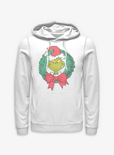 Dr. Seuss How The Grinch Stole Christmas Wreath Hoodie