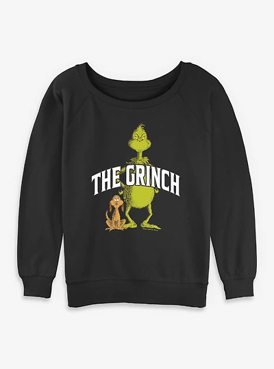 Dr. Seuss How The Grinch Stole Christmas Together With Max Womens Slouchy Sweatshirt
