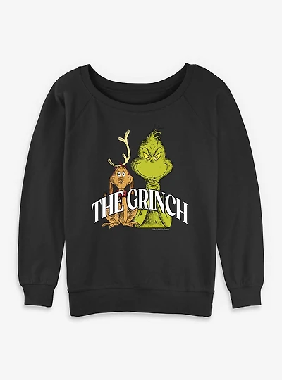Dr. Seuss How The Grinch Stole Christmas & Max Womens Slouchy Sweatshirt