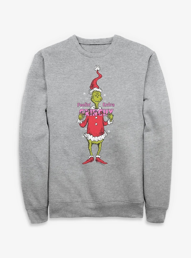 Dr. Seuss How The Grinch Stole Christmas Feelin Extra Grinchy Sweatshirt