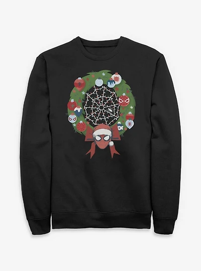 Marvel Spider-Man Christmas Wreath Sweatshirt