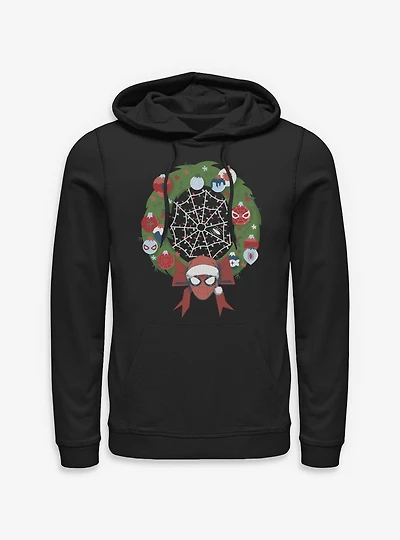 Marvel Spider-Man Christmas Wreath Hoodie