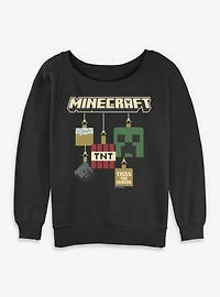 Minecraft Tisss Season Ornament Womens Slouchy Sweatshirt