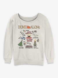 Home Alone Filthy Animal Xmas Icons Womens Slouchy Sweatshirt
