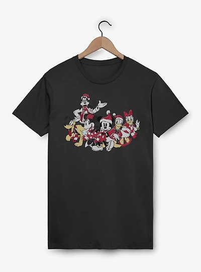 Disney Mickey Mouse & Friends Xmas Group  T-Shirt