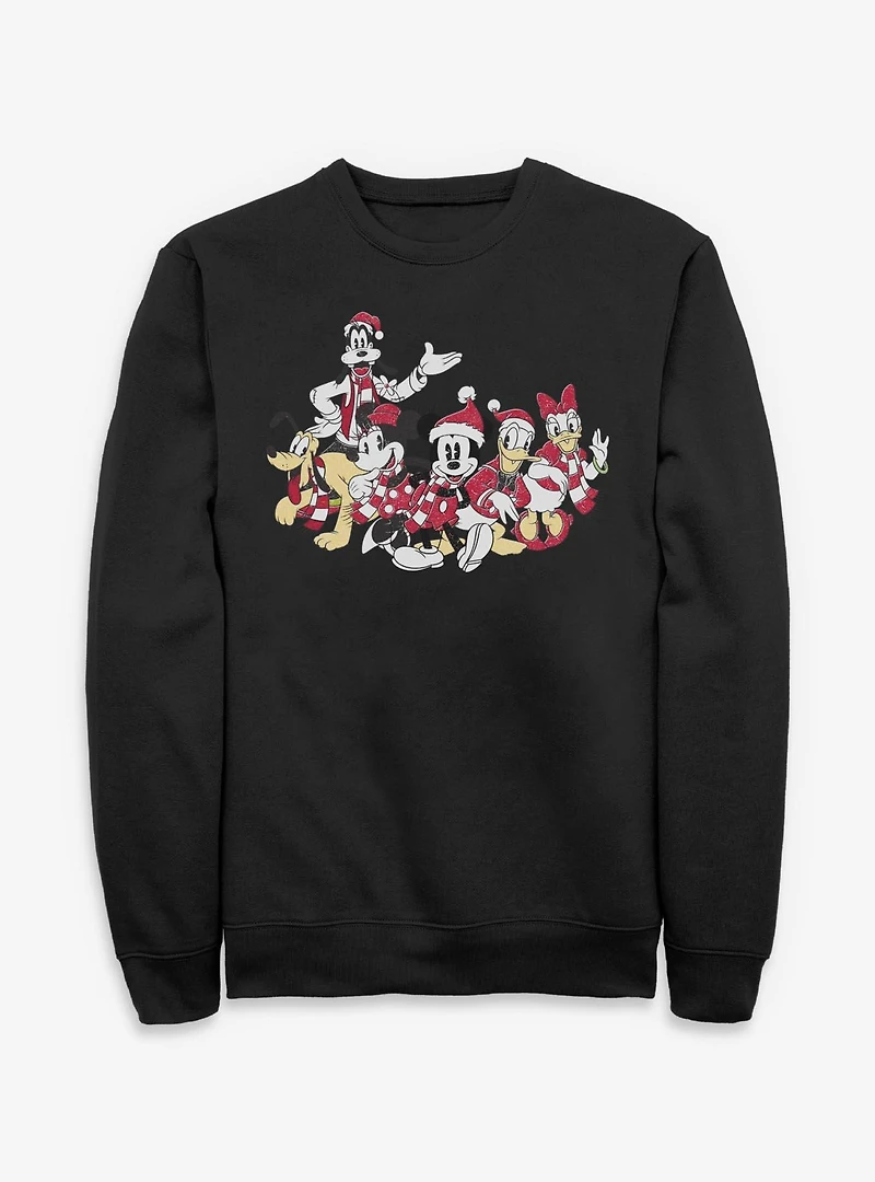 Disney Mickey Mouse & Friends Xmas Group  Sweatshirt