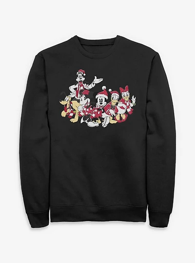 Disney Mickey Mouse & Friends Xmas Group  Sweatshirt
