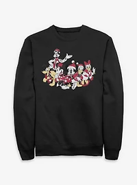 Disney Mickey Mouse & Friends Xmas Group  Sweatshirt