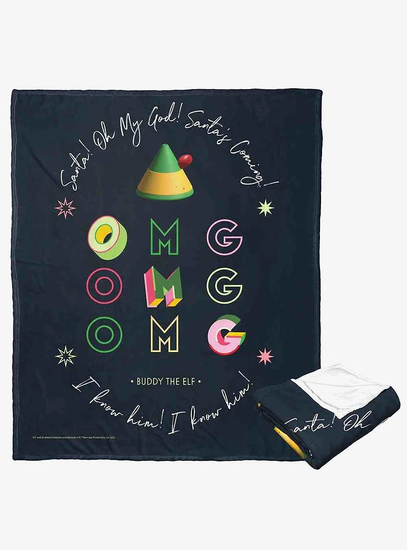 Elf Omg Santa Silk Touch Throw Blanket