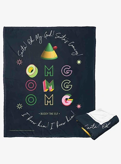 Elf Omg Santa Silk Touch Throw Blanket