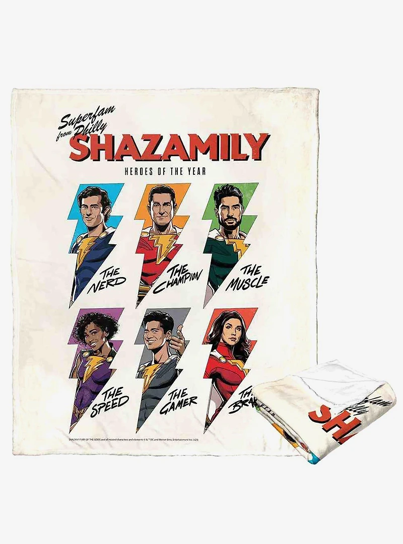 DC Comics Shazam Shazamily Silk Touch Throw Blanket