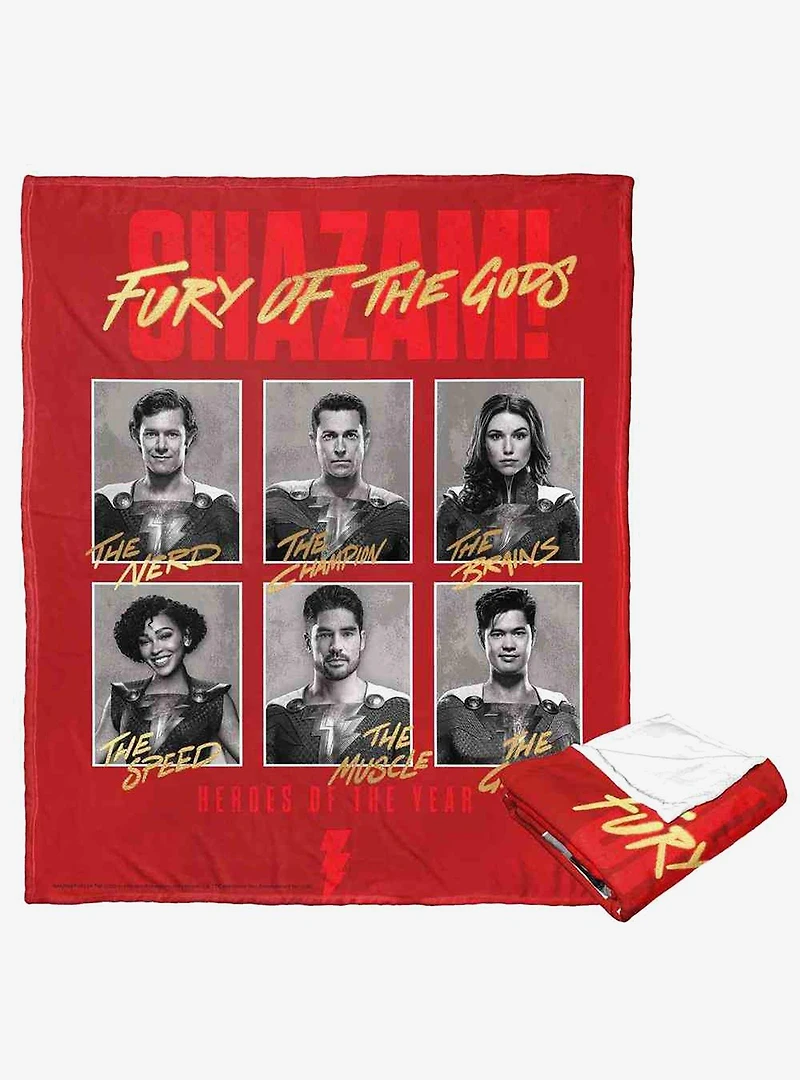 DC Comics Shazam Heros Of The Year Silk Touch Throw Blanket
